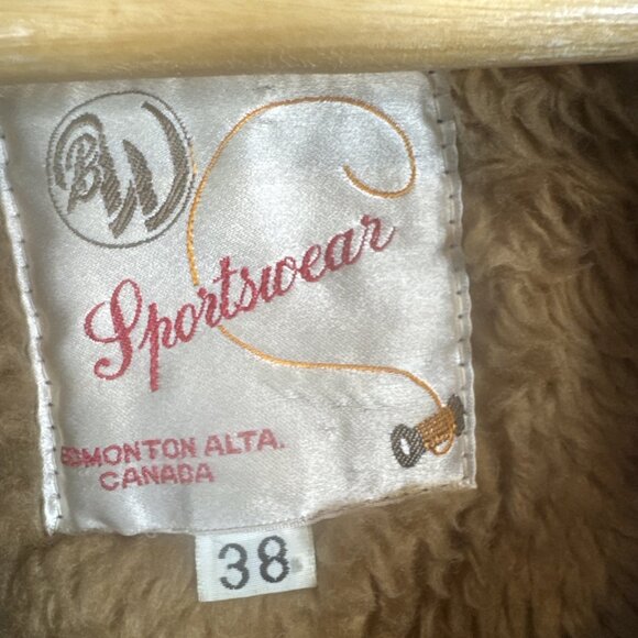 Vintage Wool Car Coat Sherpa Lined Faux Fur Collar Mackinaw Jacket Men’s 38 - Picture 5 of 8